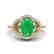 2 CTW Emerald & Micro Pave VS/SI Diamond Ring 10K