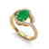 2 CTW Emerald & Micro Pave VS/SI Diamond Ring 10K - 2