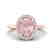1.50 CTW Morganite & Micro VS/SI Diamond Ring Halo 14K