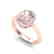 1.50 CTW Morganite & Micro VS/SI Diamond Ring Halo 14K - 2
