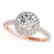 1.6 CTW Certified VS/SI Diamond Solitaire Halo Ring 14K