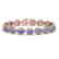 19.14 CTW Tanzanite & Diamond Halo Bracelet 10K Rose