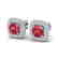 2.16 CTW Ruby & Micro VS/SI Diamond Earrings Solitaire
