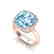 6 CTW Sky Blue Topaz & Micro Pave Halo VS/SI Diamond - 2