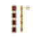 12.73 CTW Garnet & Diamond Halo Earrings 10K Yellow - 2