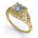 1.0 CTW VS/SI Princess Diamond Solitaire Ring Art Deco - 2