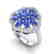 3 CTW Tanzanite & VS/SI Diamond Cluster Designer Halo