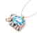 8 CTW Sky Blue Topaz & Micro Pave Necklace 10K Rose