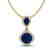 3.50 CTW Sapphire & Micro VS/SI Diamond Necklace