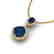 3.50 CTW Sapphire & Micro VS/SI Diamond Necklace - 2