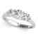 0.5 CTW Certified VS/SI Diamond 3 Stone Ring 14K White - 2