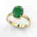 3.50 CTW Emerald Designer Inspired Solitaire Ring 18K - 2