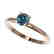 0.55 CTW Certified Intense Blue SI Diamond Solitaire