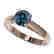 1.25 CTW Certified Intense Blue SI Diamond Solitaire