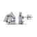 0.76 CTW Micro Pave VS/SI Diamond Halo Earrings 18K - 2