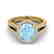 3 CTW Aquamarine & Micro VS/SI Diamond Halo Solitaire