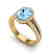 3 CTW Aquamarine & Micro VS/SI Diamond Halo Solitaire - 2