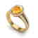 3 CTW Citrine & Micro VS/SI Diamond Halo Solitaire Ring - 2