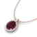 2.50 CTW Garnet & Micro Pave VS/SI Diamond Necklace