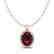 2.50 CTW Garnet & Micro Pave VS/SI Diamond Necklace - 2