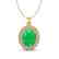 4.50 CTW Emerald & Micro Pave VS/SI Diamond Necklace