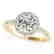 1.01 CTW Certified VS/SI Diamond Solitaire Halo Ring