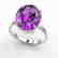 9 CTW Amethyst Designer Solitaire Engagement Ring 18K - 2