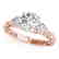 1.25 CTW Certified VS/SI Diamond 3 Stone Ring 14K Rose
