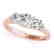 1 CTW Certified VS/SI Diamond 3 Stone Solitaire Ring - 2