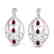 7 CTW Ruby & Micro Pave VS/SI Diamond Heart Earrings
