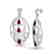 7 CTW Ruby & Micro Pave VS/SI Diamond Heart Earrings - 2