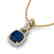 3 CTW Sapphire & Micro VS/SI Diamond Necklace 18K