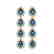 7.81 CTW London Topaz & Diamond Halo Earrings 10K