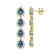 7.81 CTW London Topaz & Diamond Halo Earrings 10K - 2