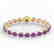 29 CTW Amethyst & VS/SI Diamond Tennis Micro Pave Halo - 2