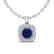 1.08 CTW Sapphire & Micro VS/SI Diamond Necklace Halo