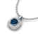 1.08 CTW Sapphire & Micro VS/SI Diamond Necklace Halo - 2