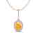 1.75 CTW Citrine & Micro Pave VS/SI Diamond Necklace