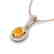 1.75 CTW Citrine & Micro Pave VS/SI Diamond Necklace - 2
