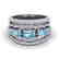 2.25 CTW Sky Blue Topaz & Micro Pave VS/SI Diamond