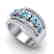 2.25 CTW Sky Blue Topaz & Micro Pave VS/SI Diamond - 2