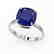 6 CTW Cushion Cut Sapphire Designer Solitaire - 2