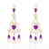 11 CTW Amethyst & Micro Pave VS/SI Diamond Earrings 14K - 2