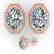 2.0 CTW VS/SI Oval Cut Diamond Stud Solitaire Earrings - 2