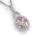 3.50 CTW Morganite & Micro Halo VS/SI Diamond Necklace