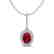 2 CTW Ruby & Micro Pave VS/SI Diamond Necklace