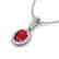 2 CTW Ruby & Micro Pave VS/SI Diamond Necklace - 2