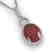 4 CTW Garnet & Micro Pave Solitaire Halo VS/SI Diamond