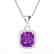 3 CTW Amethyst & Micro VS/SI Diamond Pave Halo Necklace - 2