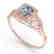 0.50 CTW Certified VS/SI Cushion Diamond Ring Art Deco - 2